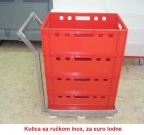 kolica sa ručkom - inox